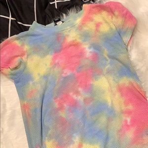 Mesh Pastel Tie-Dye T-Shirt By Hot Topic